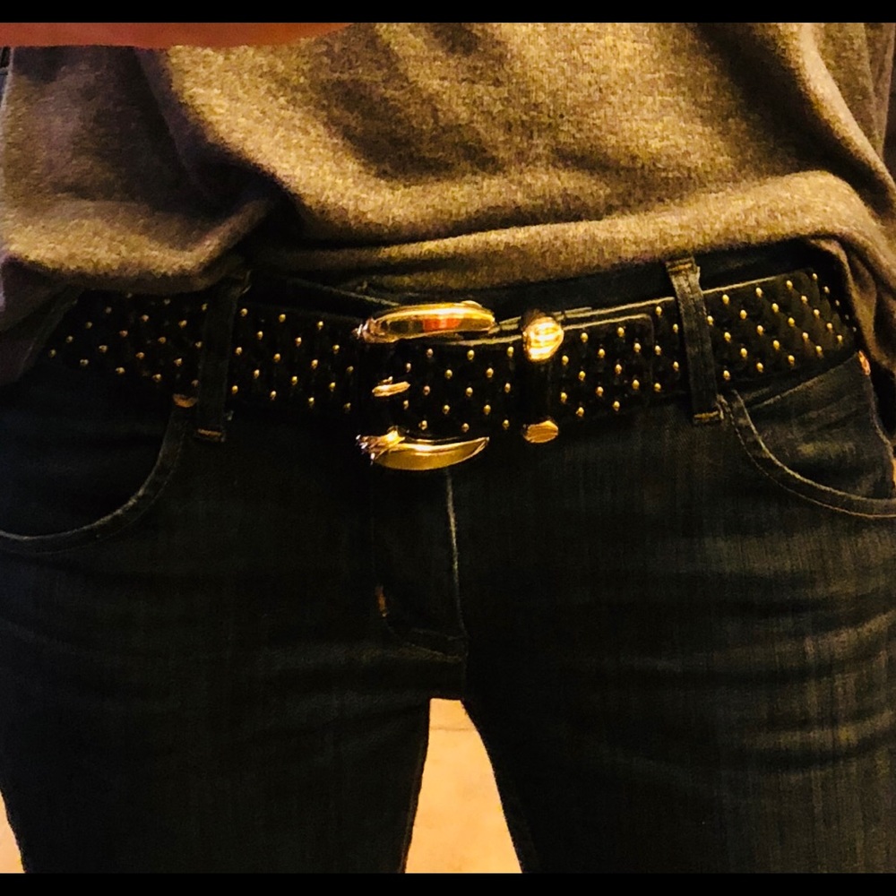 White House Black Market black with Gold Stud BELT